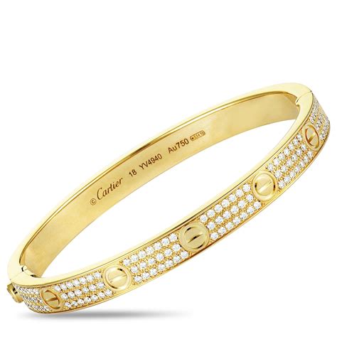 cartier bracelet gold with diamonds|cartier full diamond love bracelet.